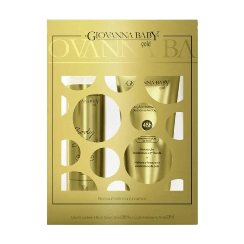 KIT GIOVANNA BABY BODY SPLASH 260ML + CREME CORPORAL 200ML GOLD