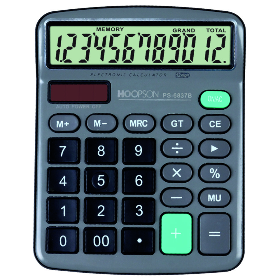 CALCULADORA HOOPSON 6837B 12 DÍGITOS
