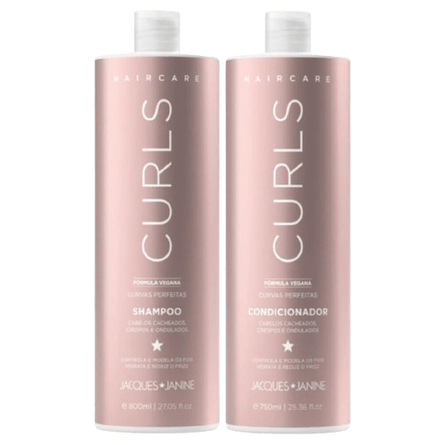 KIT JACQUES JANINE SHAMPOO 800ML + CONDICIONADOR 750ML CURLS