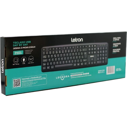 TECLADO COM FIO LETRON DAY BY DAY