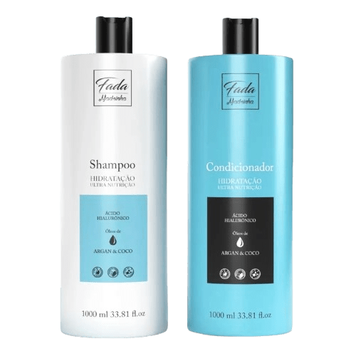 KIT FADA MADRINHA SHAMPOO 1LT + CONDICIONADOR 1LT HIDRATAÇÃO ULTRA NUTRIÇÃO