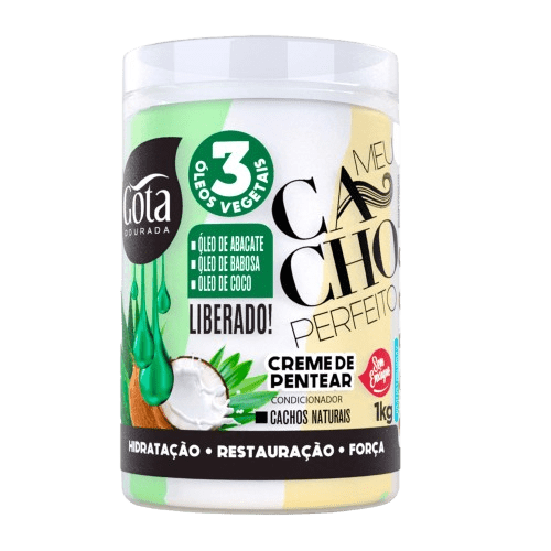 CREME PENTEAR GOTA DOURADA 1KG HIDRATAÇÃO RESTAURAÇÃO FORÇA