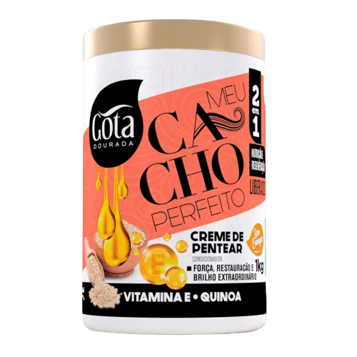 CREME PENTEAR GOTA DOURADA 1KG VITAMINA E QUINOA