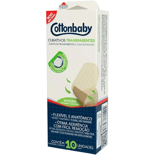CURATIVOS COTTONBABY 10UN TRANSPARENTE