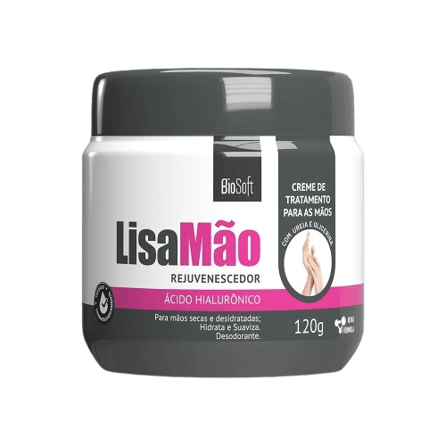 CREME MÃOS BIOSOFT 120G LISA MÃO ÁCIDO HIALURÔNICO