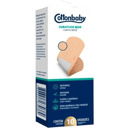 CURATIVO COTTONBABY 10UN BEGE
