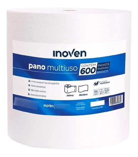 PANO MULTIUSO INOVEN 28X40CM 240MTS C/600 BRANCO