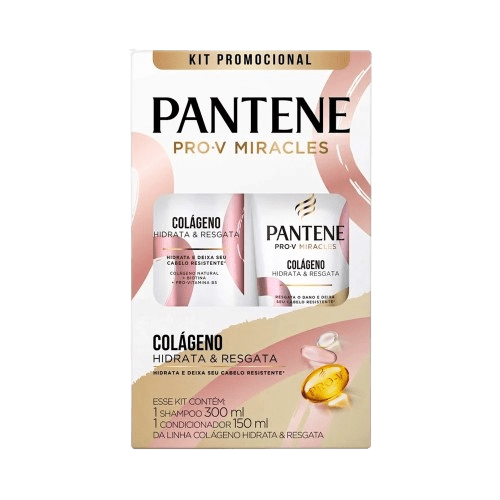 KIT PANTENE SHAMPOO 300ML + CONDICIONADOR 150ML COLÁGENO