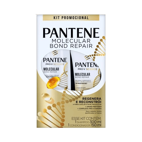 KIT PANTENE SHAMPOO 300ML + CONDICIONADOR 150ML MOLECULAR BOND REPAIR
