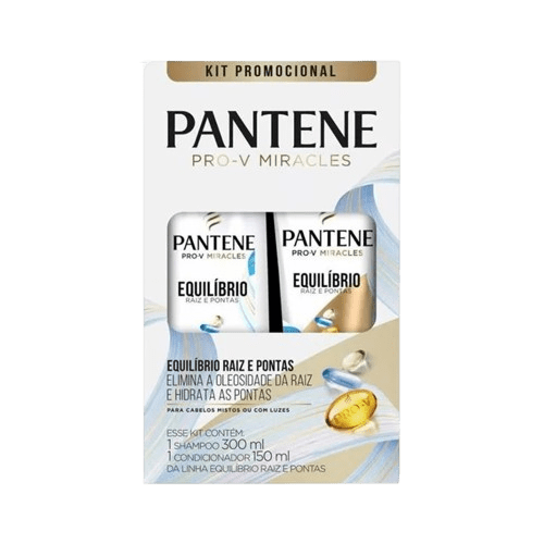 KIT PANTENE SHAMPOO 300ML + CONDICIONADOR 150ML EQUILÍBRIO