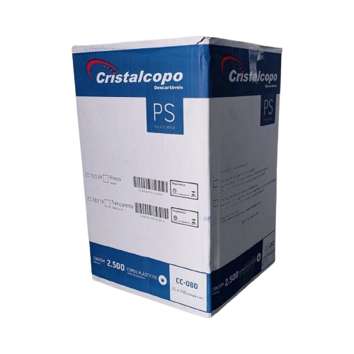 COPO DESCARTÁVEL CRISTALCOPO 80ML TRANSP C/2500 PS