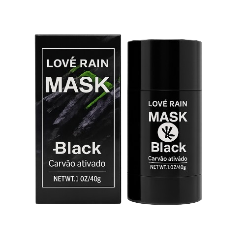 MÁSCARA FACIAL LOVÉ RAIN 40G CARVÃO ATIVADO BLACK BASTÃO