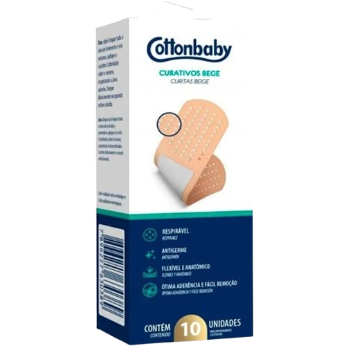 CURATIVO COTTONBABY 10UN BEGE