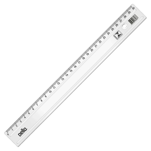 RÉGUA 30CM DELLO CRISTAL